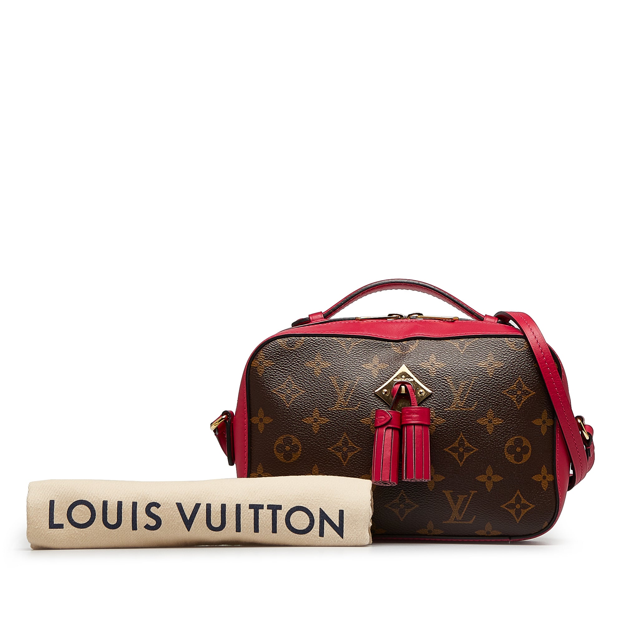 Louis Vuitton Saintonge Handbag Monogram Canvas with Leather Brown 236566122