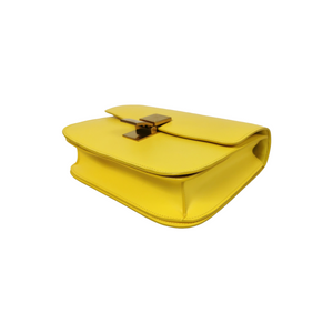 Céline Classic Box Medium Yellow Calfskin