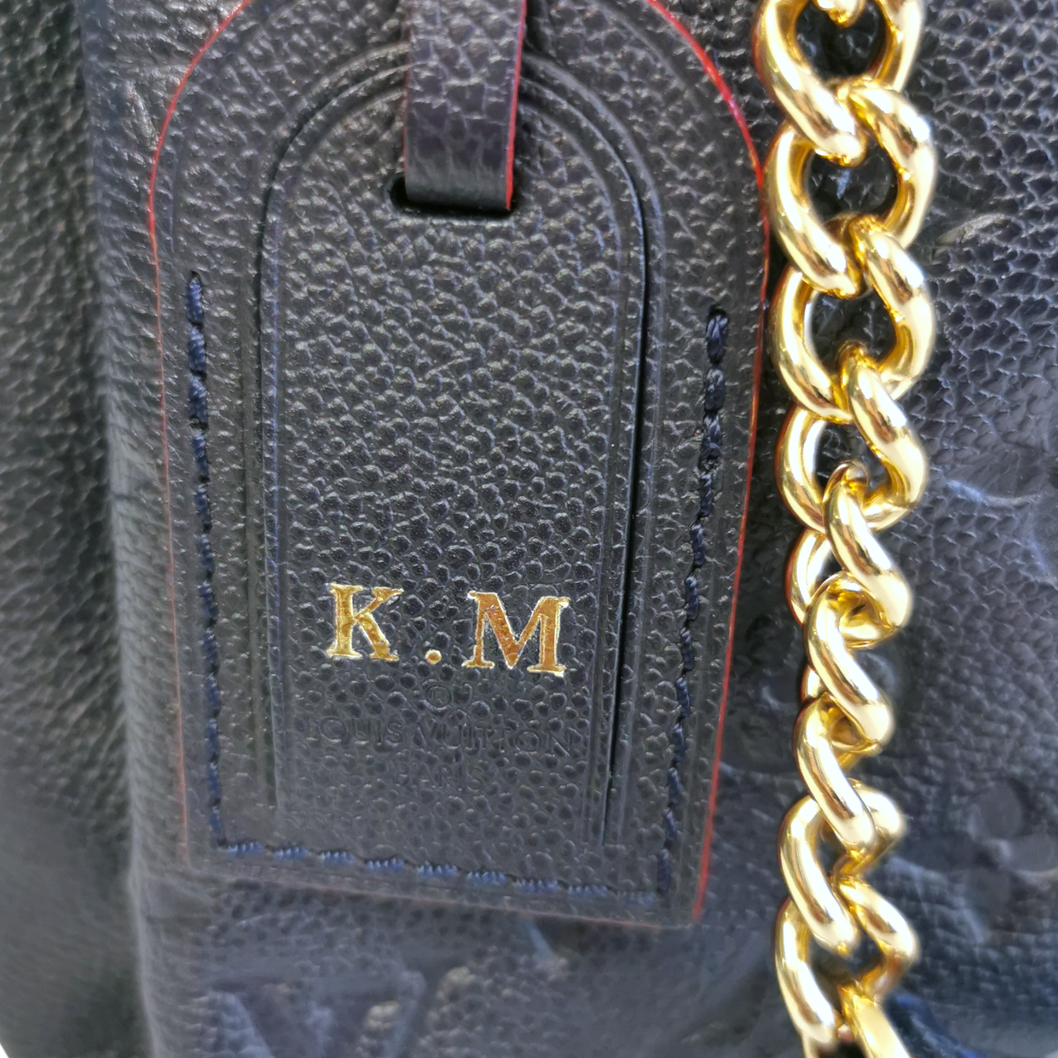 Louis Vuitton Rouge Marine Monogram Empreinte Surene MM Bag – The