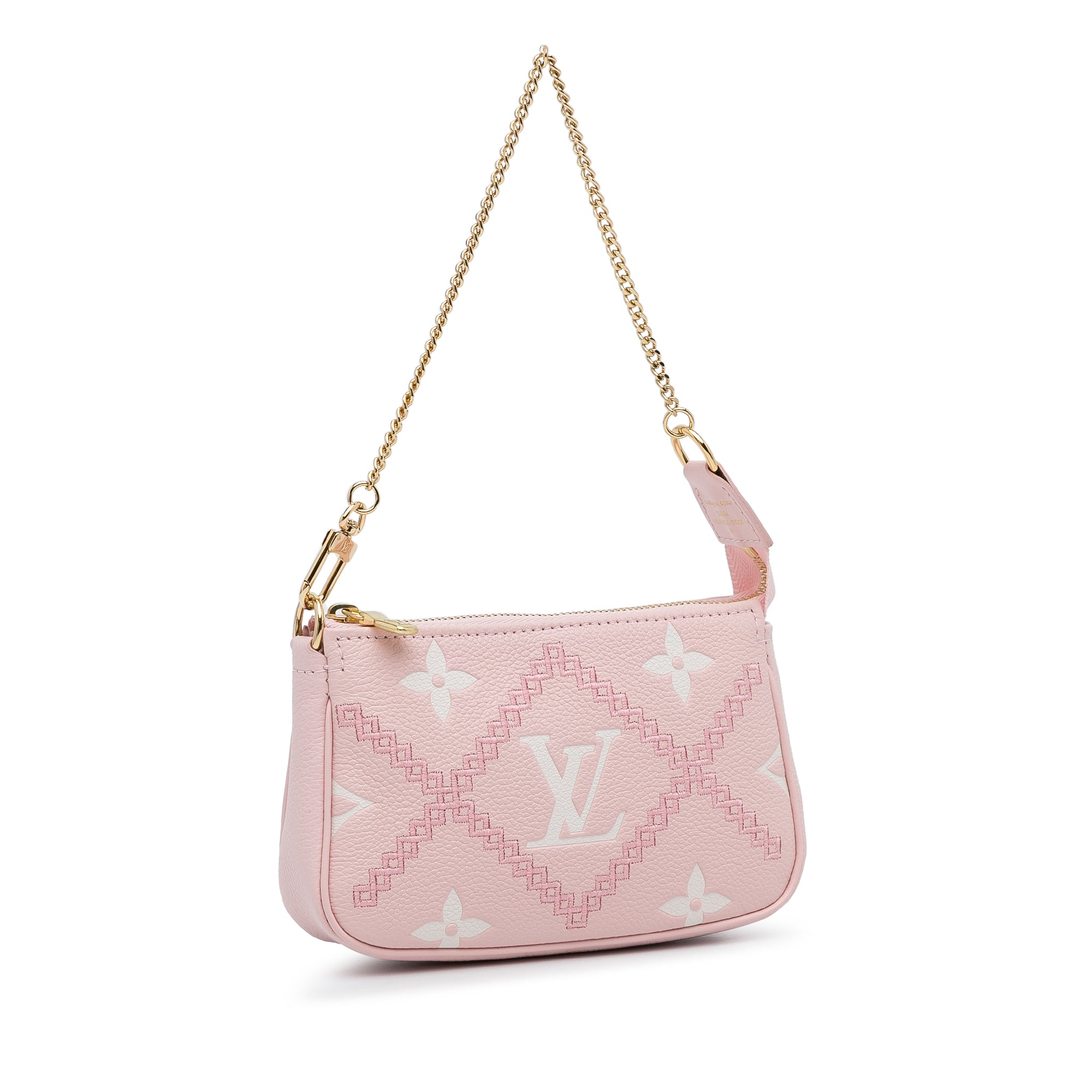 LV pink mini pochette by the pool