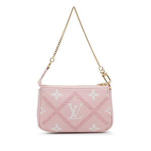 Louis Vuitton Mini Pochette Accessoires Empreinte Broderies Pink M81140 NEW!