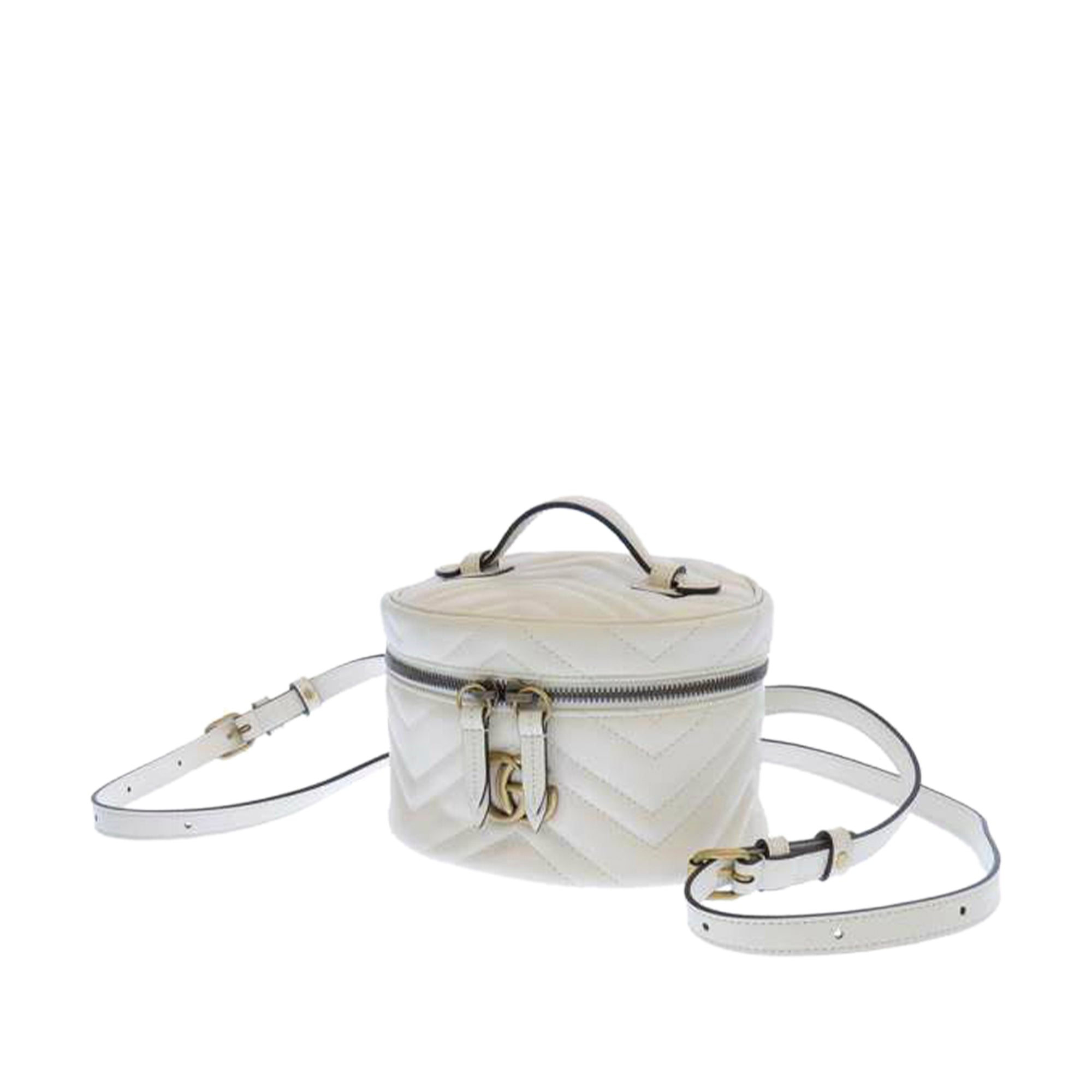 Gucci GG Marmont Round Backpack White