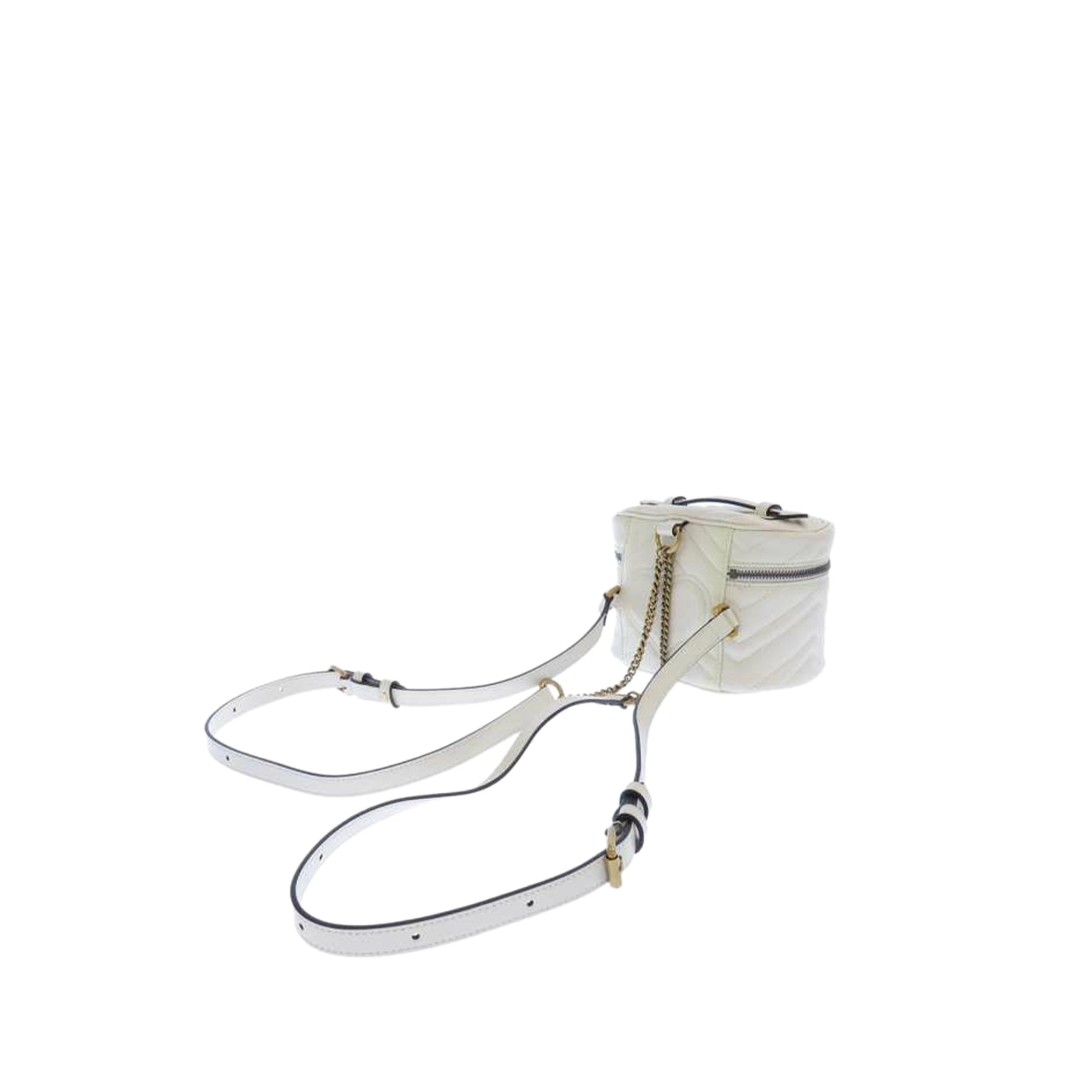Gucci GG Marmont Round Backpack White