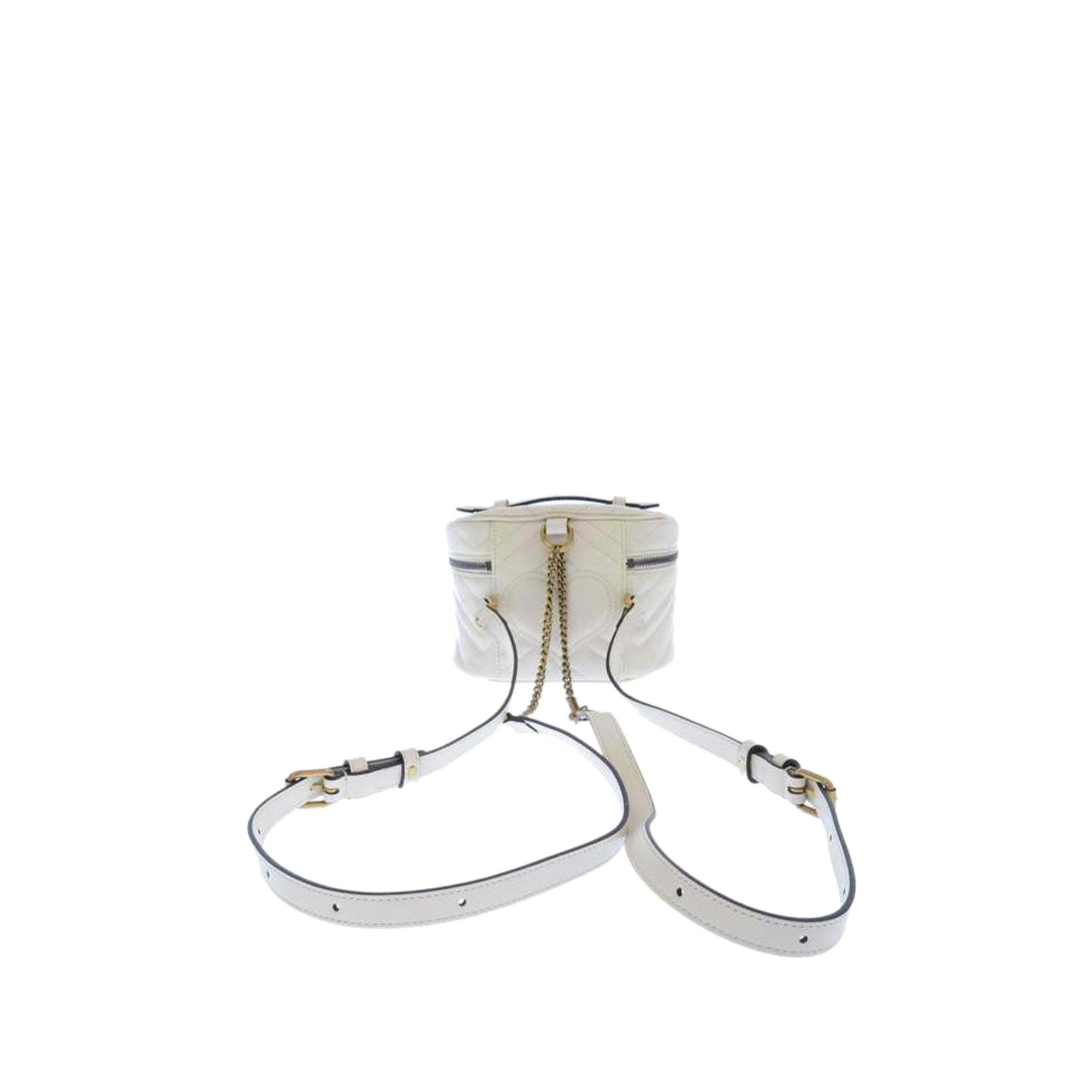 Gucci GG Marmont Round Backpack White