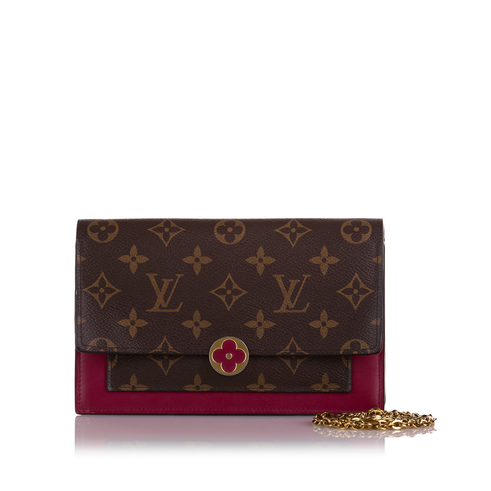 Louis Vuitton Flore Portafoglio su tela monogramma a catena
