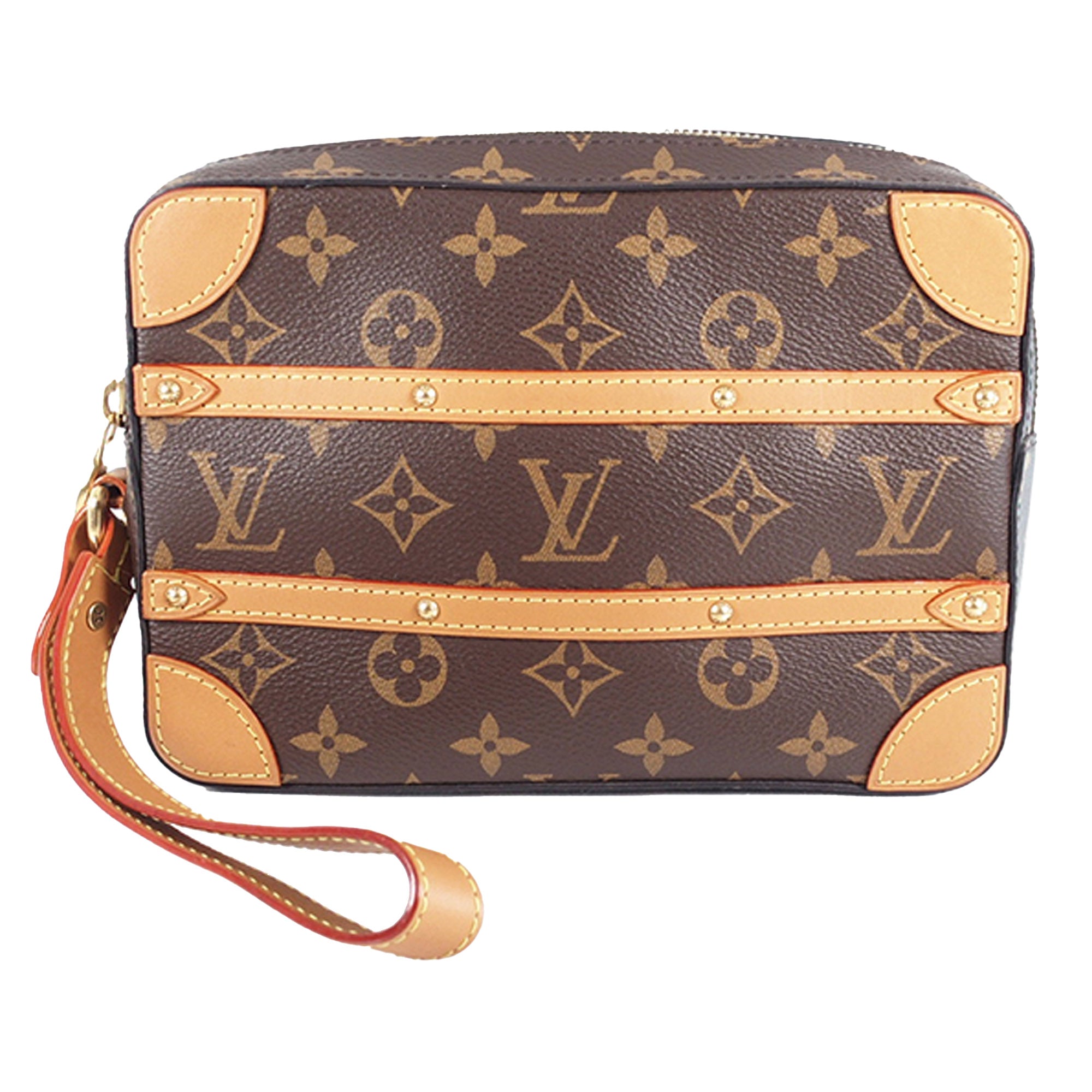 Louis Vuitton Soft Trunk Pouch Monogram Brown in Canvas/Leather with  Gold-tone - US