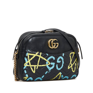 Gucci GG Marmont Ghost Black Printed Leather