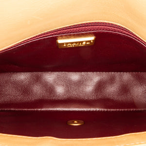 Chanel Classic Medium Yellow Lambskin Metal Edge Gold