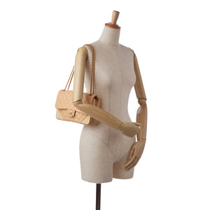 Chanel Classic Medium Yellow Lambskin Metal Edge Gold