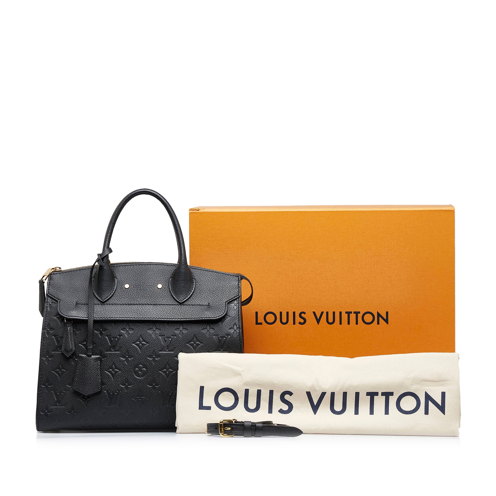 Black Louis Vuitton Monogram Empreinte Pont Neuf MM Satchel