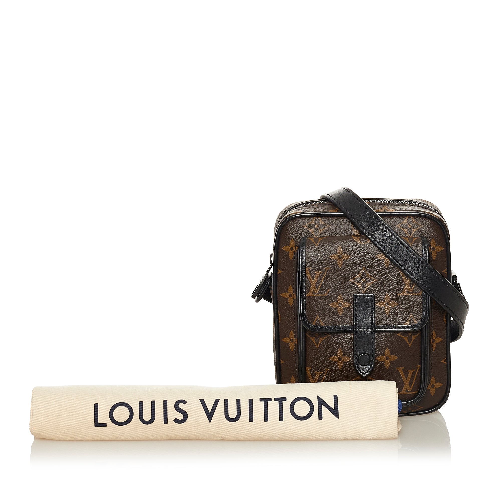 Gorgeous Authentic Louis Vuitton Monogram Black Macassar Christopher Bumbag
