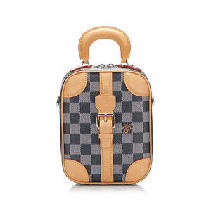 Louis Vuitton Valisette Vertical Handbag Black Damier Toivas