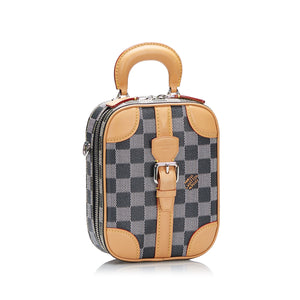 Louis Vuitton Valisette Vertical Handbag Black Damier Toivas