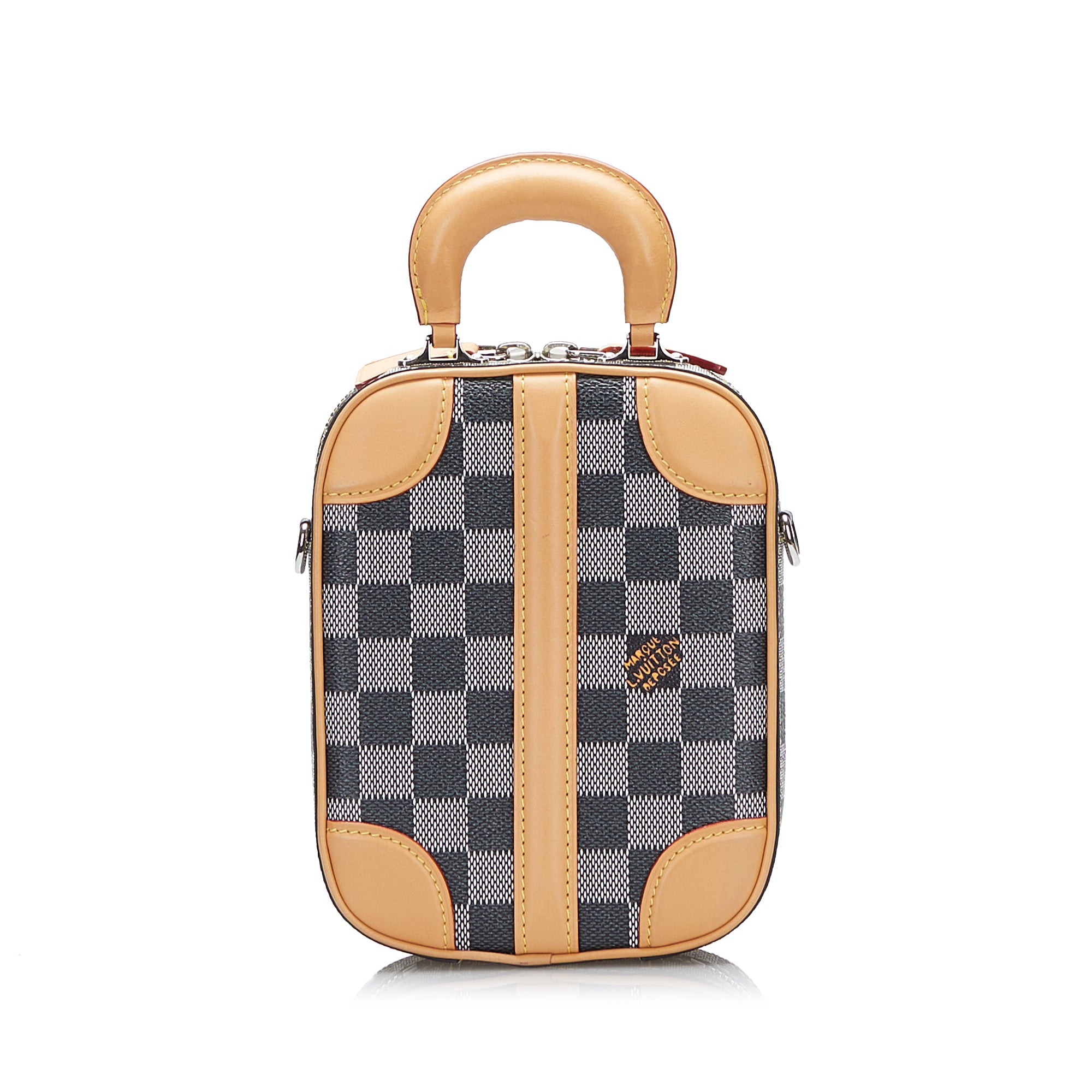 Louis Vuitton Valisette Vertical Handbag Black Damier Toivas