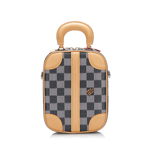 Louis Vuitton Valisette Vertical Handbag Black Damier Toivas