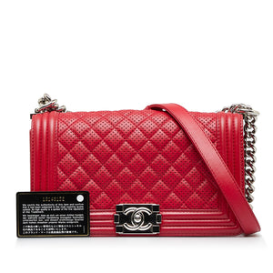 Chanel Red Quilted Leather Large Ultimate Stitch Flap Bag Chanel