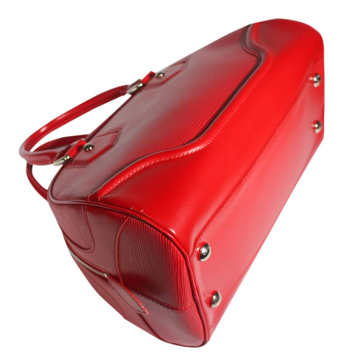 Louis Vuitton Bowling Montaigne PM Red Epi - Secondhandbags Agir